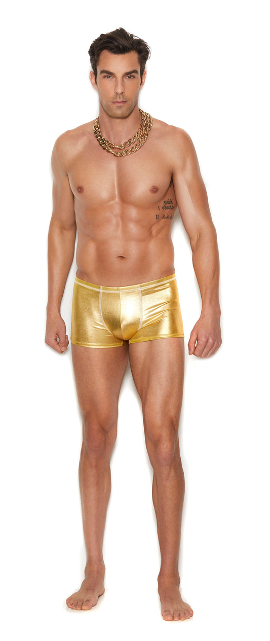 Men's Gold Lame Boxer Brief - Small/medium - Gold - My Sex Toy Hub