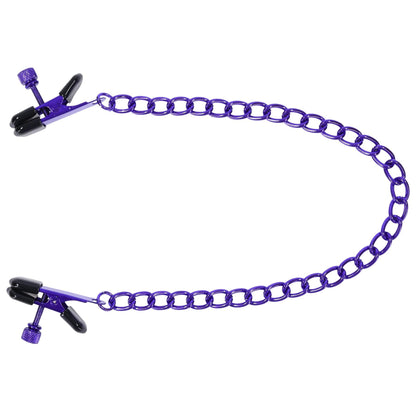 Merci - Chained Up - Nipple Clamps - Violet/black - My Sex Toy Hub