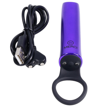 Merci - Power Play With Silicone Grip Ring - Violet - My Sex Toy Hub