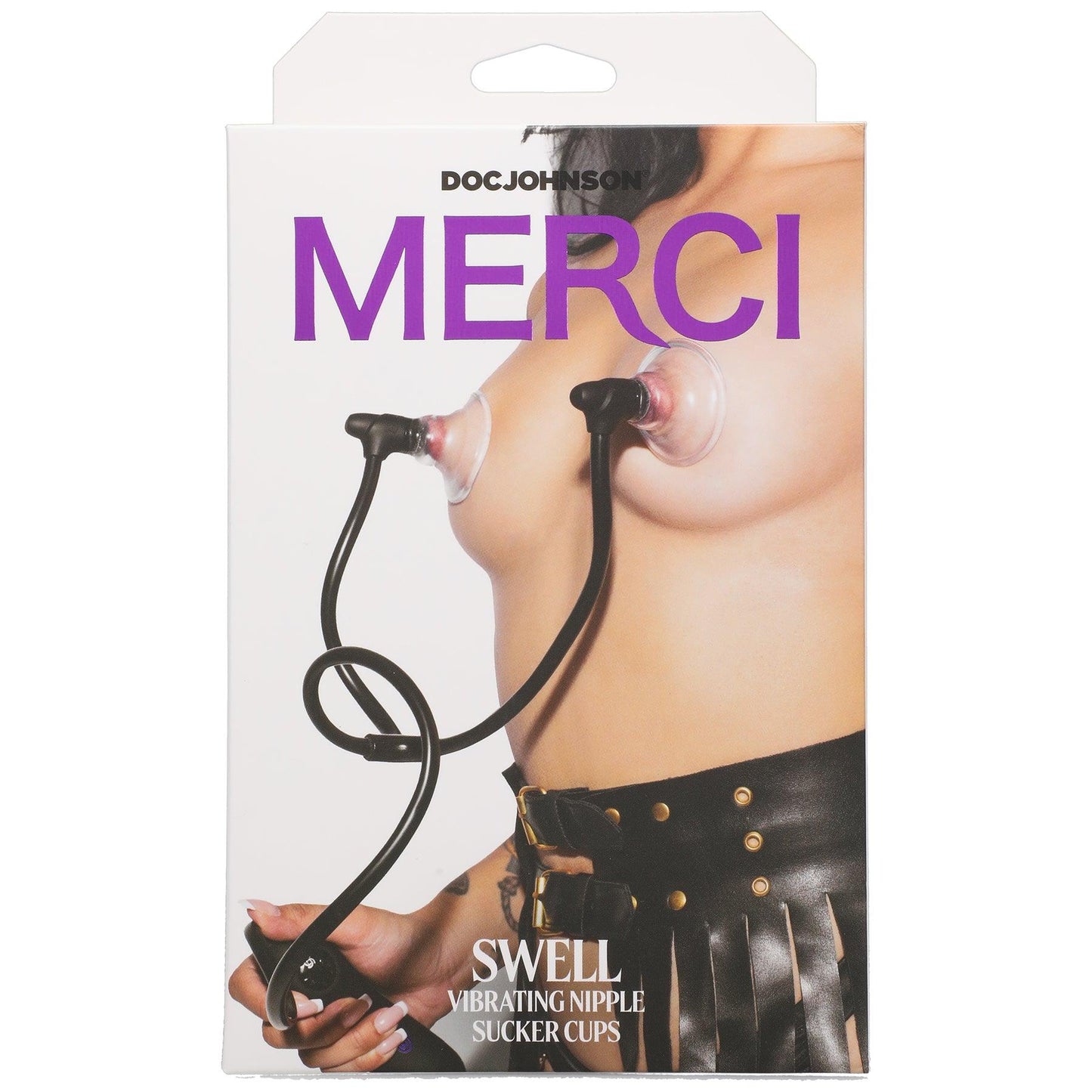 Merci - Swell - Auto Vibrating Nipple Sucker Cups - Black - My Sex Toy Hub