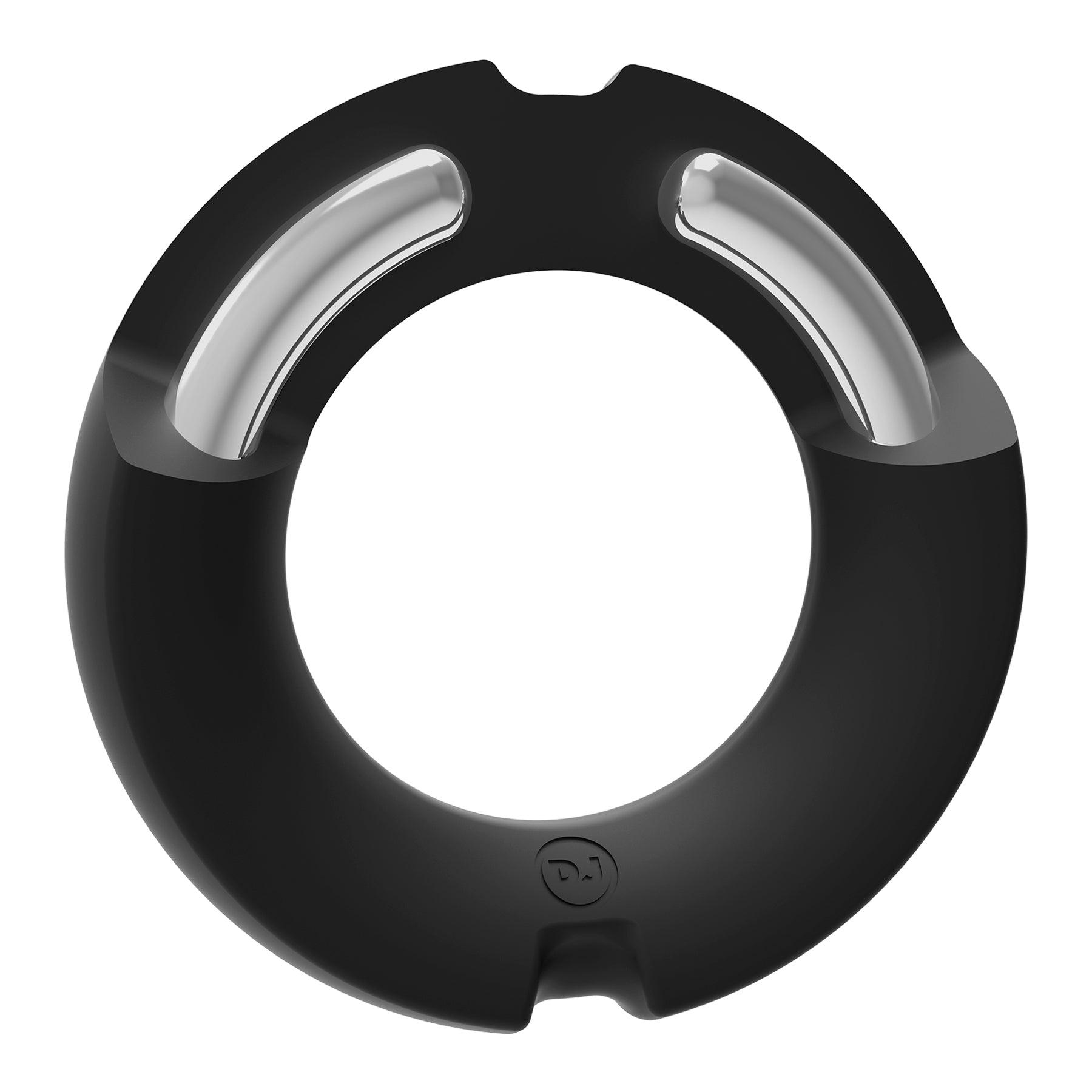 Merci - the Paradox - Silicone Covered Metal Cock Ring - 35mm - Black - My Sex Toy Hub