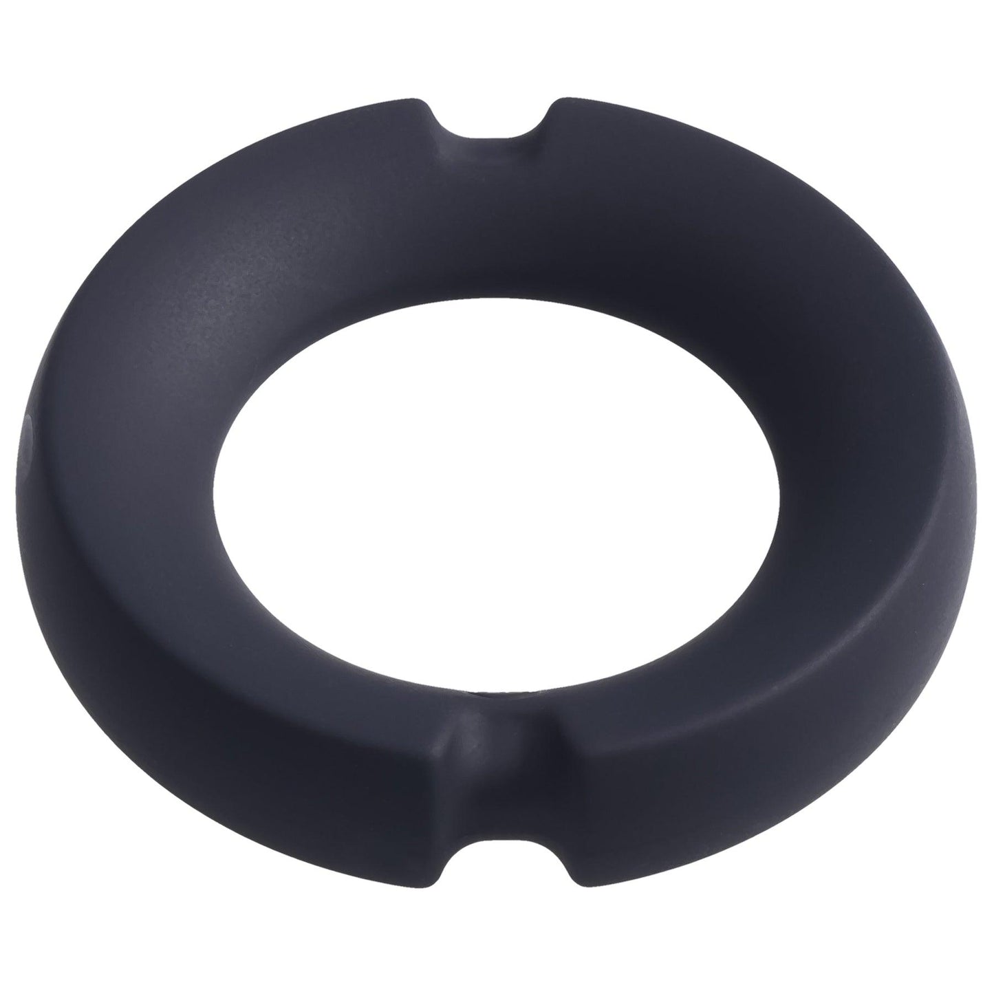 Merci - the Paradox - Silicone Covered Metal Cock Ring - 45mm - Black - My Sex Toy Hub