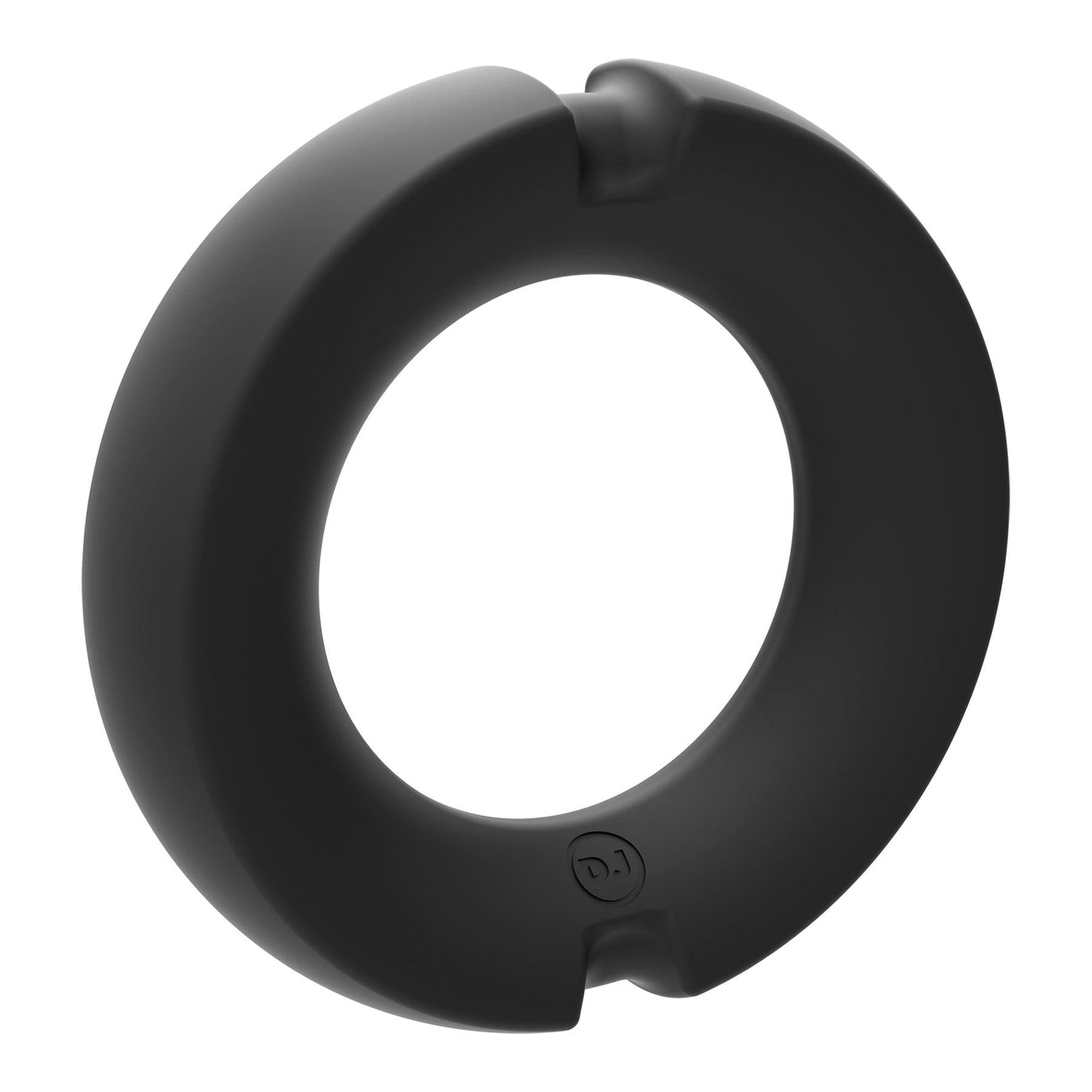 Merci - the Paradox - Silicone Covered Metal Cock Ring - 50mm - Black - My Sex Toy Hub