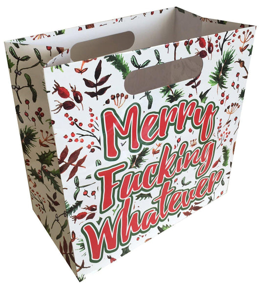Merry Fucking Whatever - Gift Bag With Die Cut Handles - My Sex Toy Hub