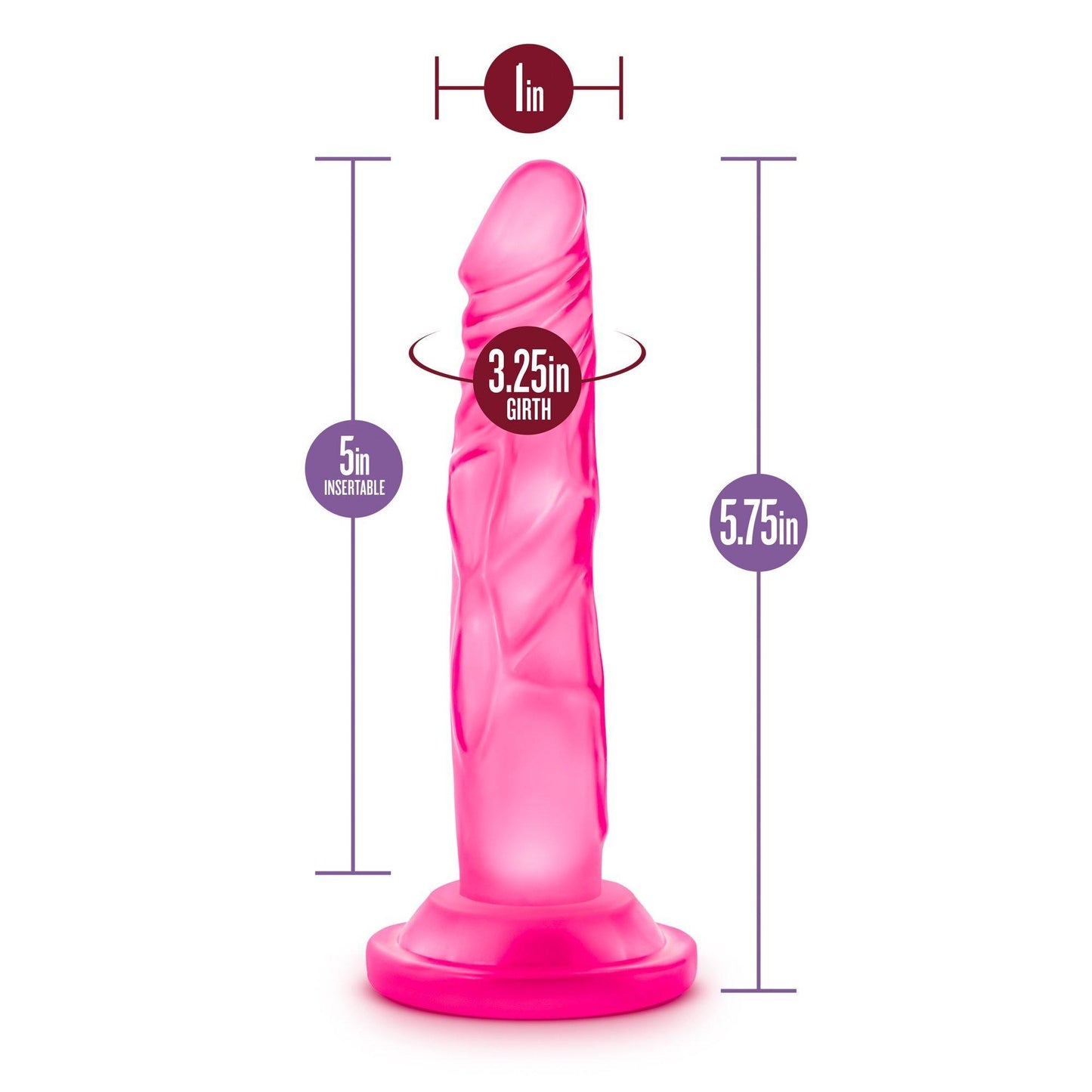 Naturally Yours - 5 Inch Mini Cock - Pink - My Sex Toy Hub