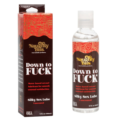 Naughty Bits Down to Fuck Silky Sex Lube - Boxed - My Sex Toy Hub