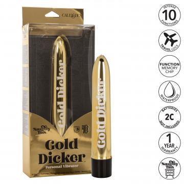 Naughty Bits Gold Dicker Personal Vibrator - My Sex Toy Hub