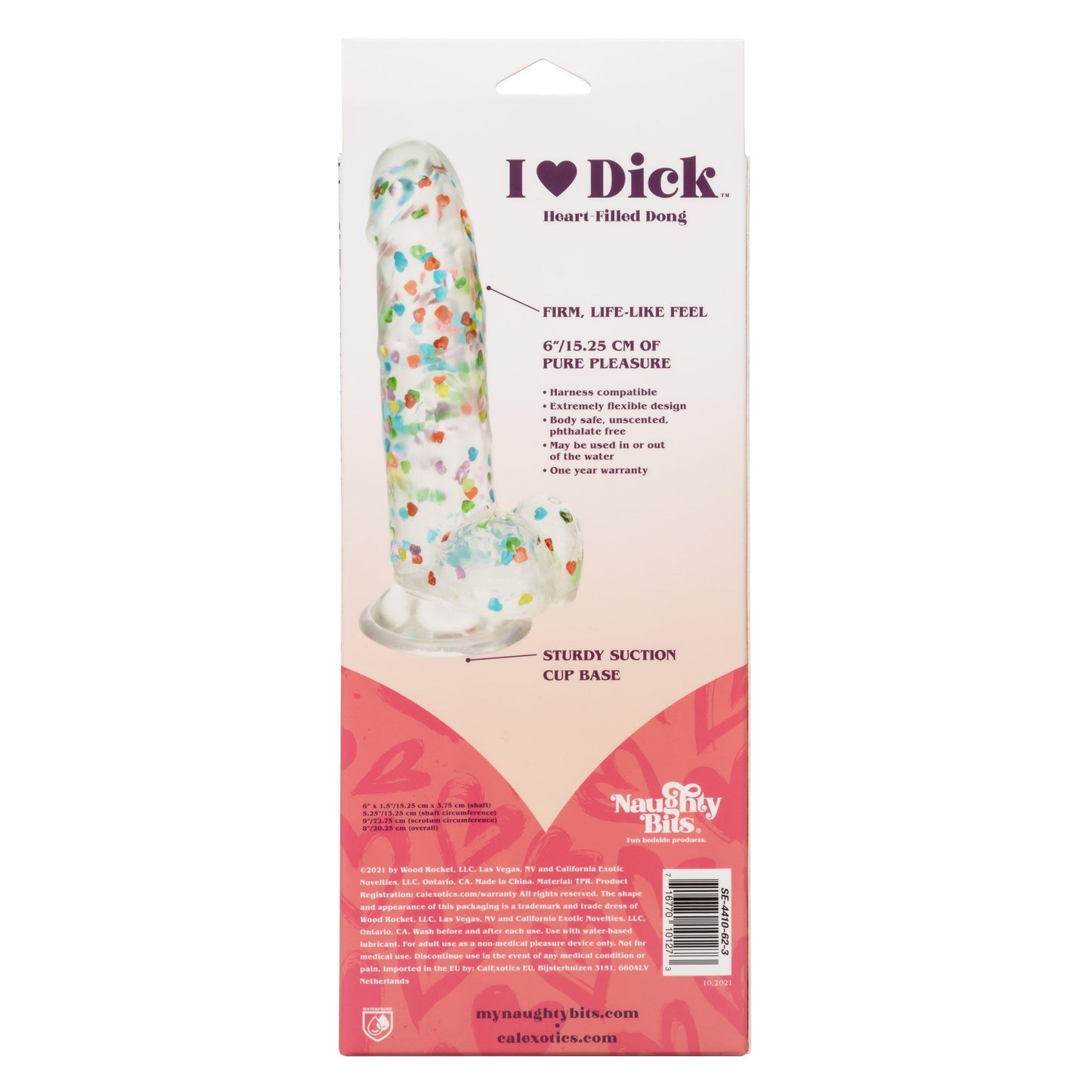 Naughty Bits I Love Dick Heart-Filled Dong - My Sex Toy Hub