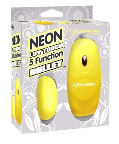 Neon Luv Touch 5 Function Bullet Yellow - My Sex Toy Hub