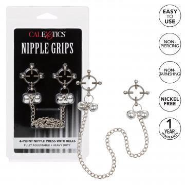 Nipple Grips 4-Point Nipple Press With Bells - My Sex Toy Hub