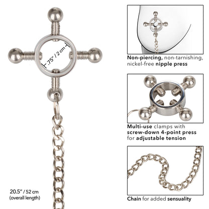 Nipple Grips 4-Point Nipple Press With Chain - My Sex Toy Hub