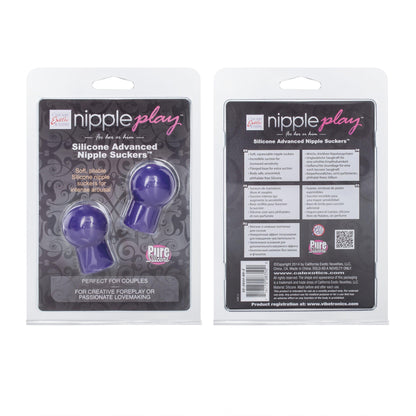 Nipple Play Silicone Advanced Nipple Suckers - Purple - My Sex Toy Hub