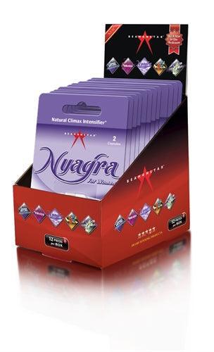 Nyagra Natural Climax Intense - 12 Piece Display - 2 Ct Blister Pack - My Sex Toy Hub