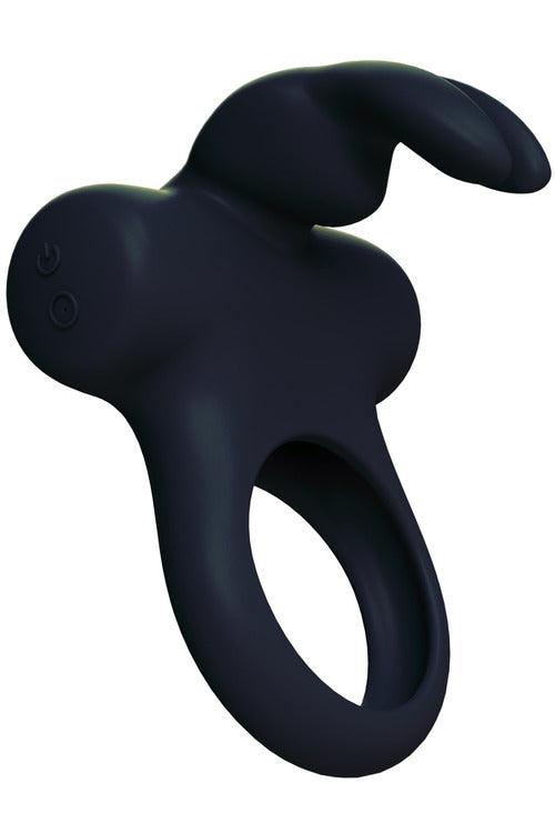 Ohhh Bunny Frisky Bunny Vibrating Ring - Black Pearl - My Sex Toy Hub