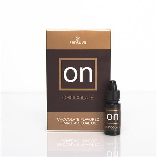 On Chocolate Flavored Arousal Oil - Medium Box - 0.17 Fl. Oz. Box - My Sex Toy Hub