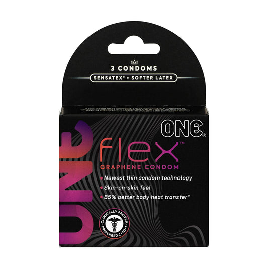 One Flex 3 Ct Condoms - My Sex Toy Hub
