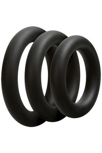 Optimale 3 C Ring Set - Thick - Black - My Sex Toy Hub