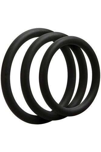 Optimale 3 C Ring Set - Thin - Black - My Sex Toy Hub