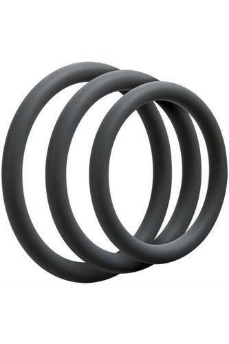 Optimale 3 Ring Set - Thin - Slate - My Sex Toy Hub