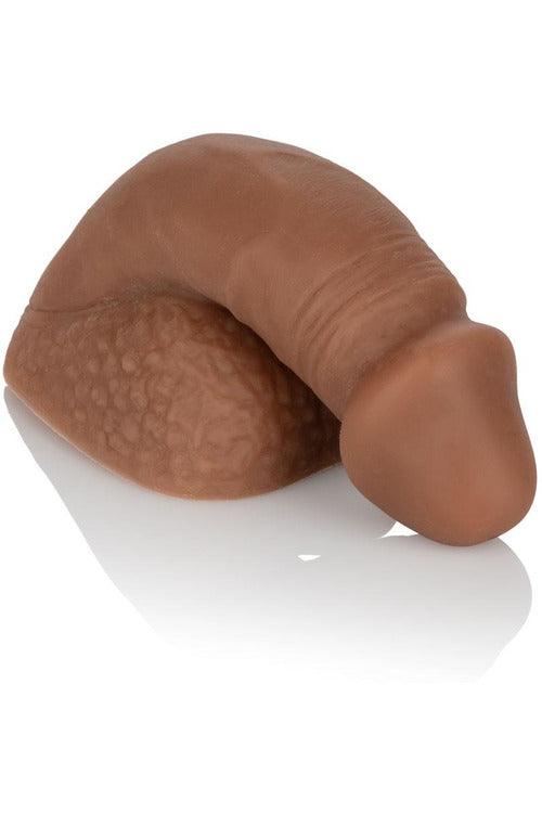 Packer Gear 4" Silicone Packing Penis -Brown - My Sex Toy Hub