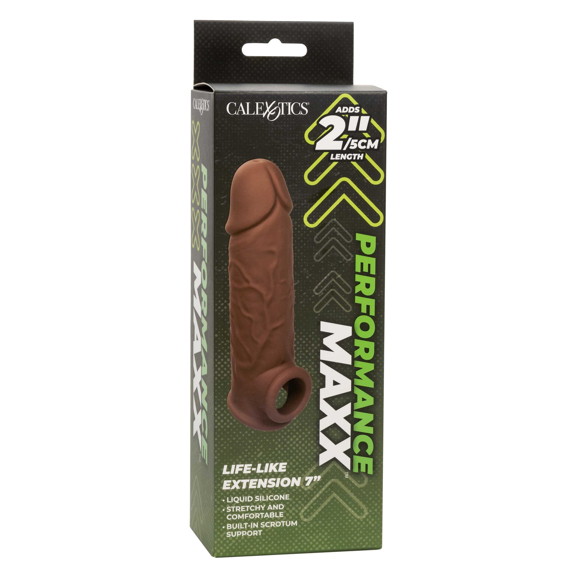 Performance Maxx Life-Like Extension 7 Inch - Brown - My Sex Toy Hub