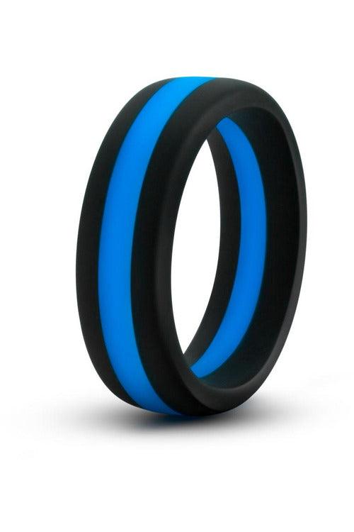 Performance - Silicone Go Pro Cock Ring - Black/blue/black - My Sex Toy Hub