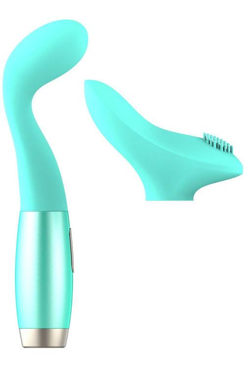 Perks Ex-4 G-Spot Vibrator and Clitoral Stimulator - Aqua - My Sex Toy Hub