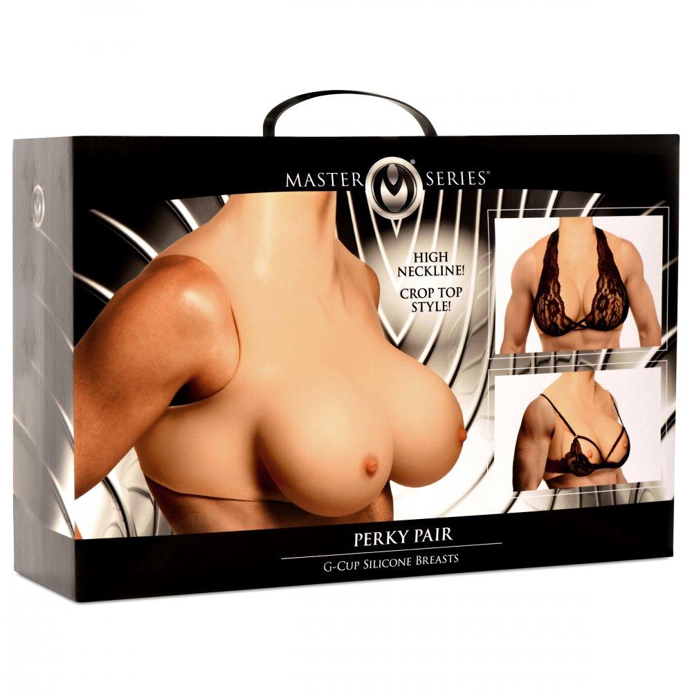 Perky Pair G-Cup Silicone Breasts - Light - My Sex Toy Hub