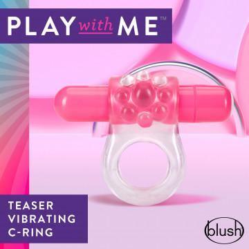 Play With Me Teaser Vibrating C-Ring Pink - My Sex Toy Hub