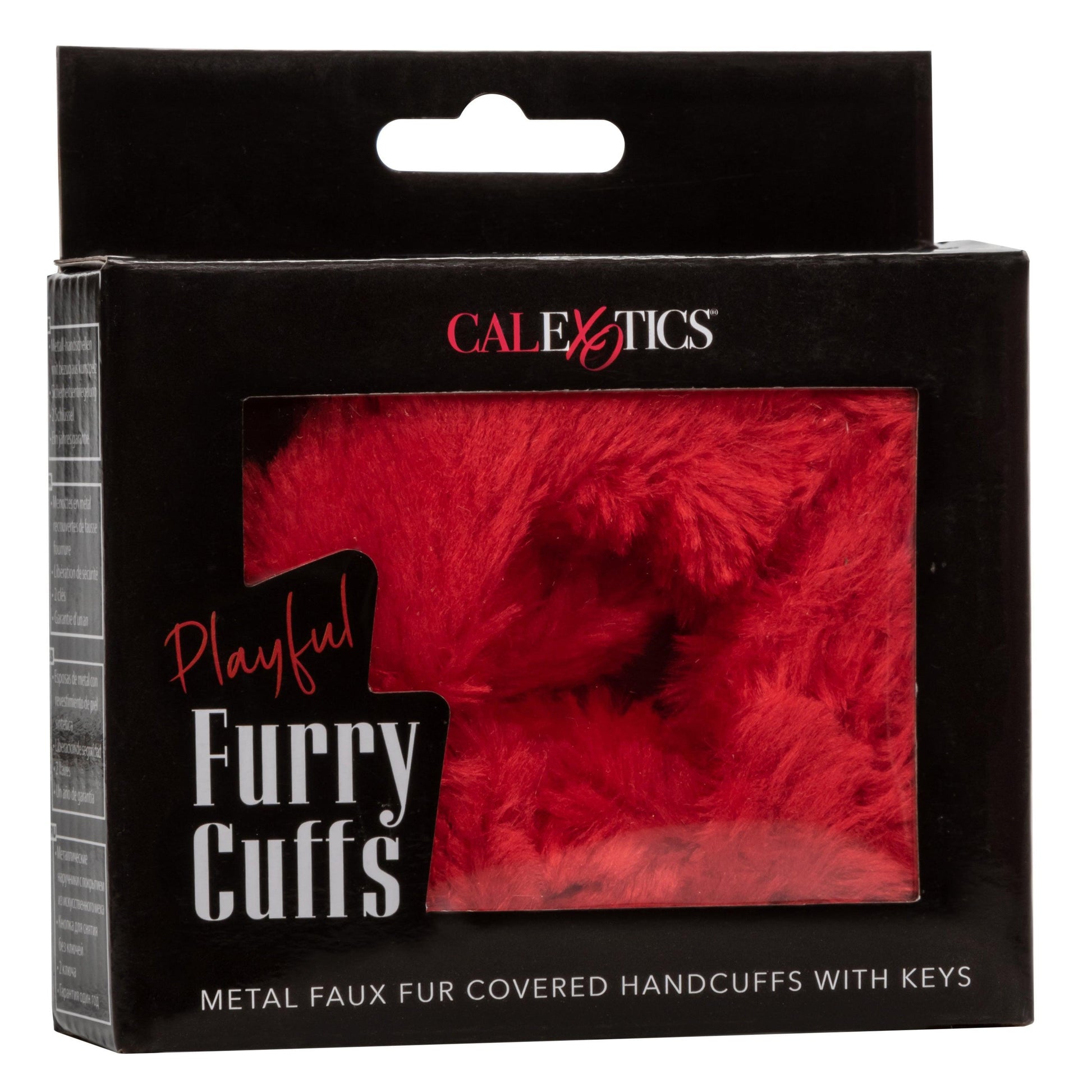 Playful Furry Cuffs - Red - My Sex Toy Hub