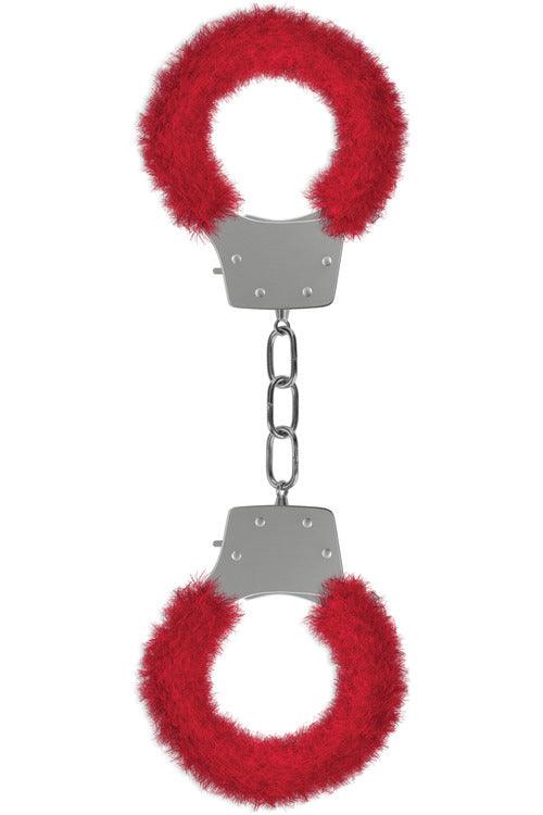 Pleasure Handcuffs Furry - Red - My Sex Toy Hub