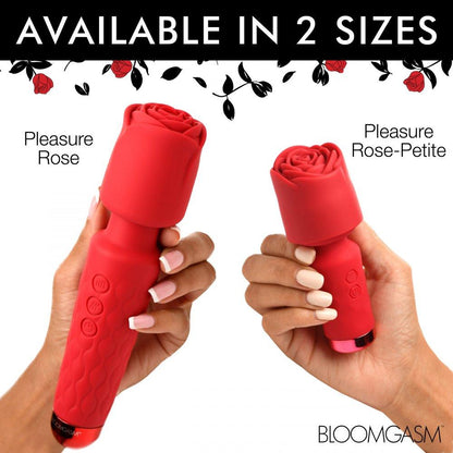 Pleasure Rose-Petite Mini Silicone Rose Wand - Red - My Sex Toy Hub
