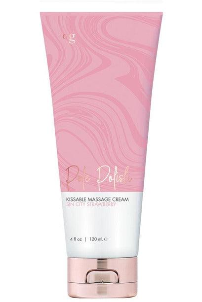 Pole Polish Kissable Massage Cream Cin Sity Strawberry 4 Fl Oz. - My Sex Toy Hub