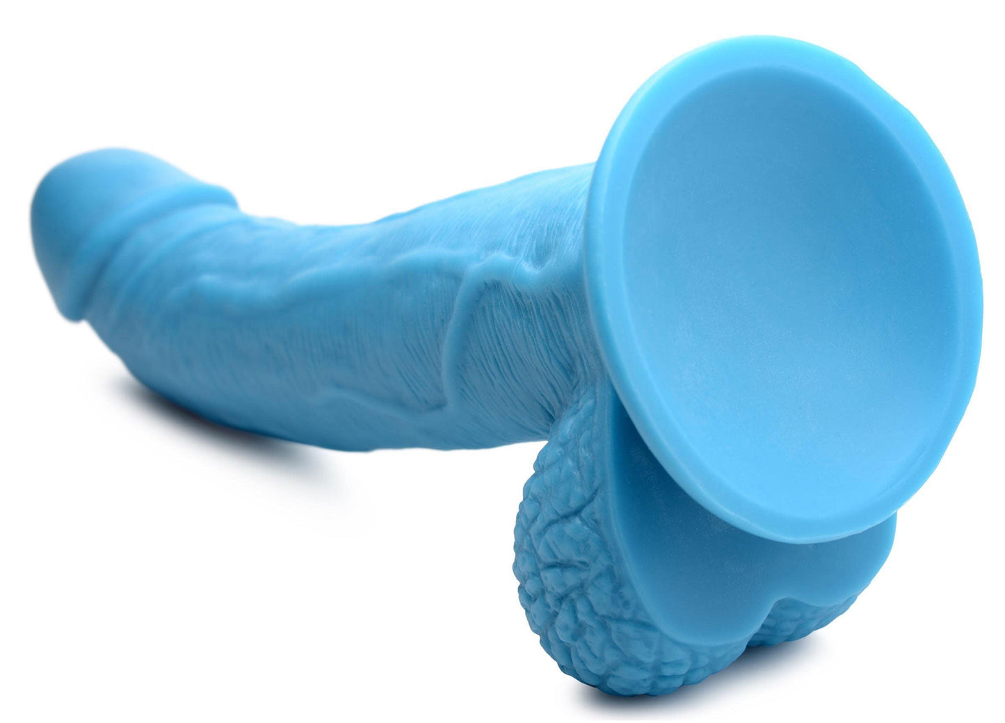Pop Pecker 7.5 Inch Dildo With Balls - Blue - My Sex Toy Hub