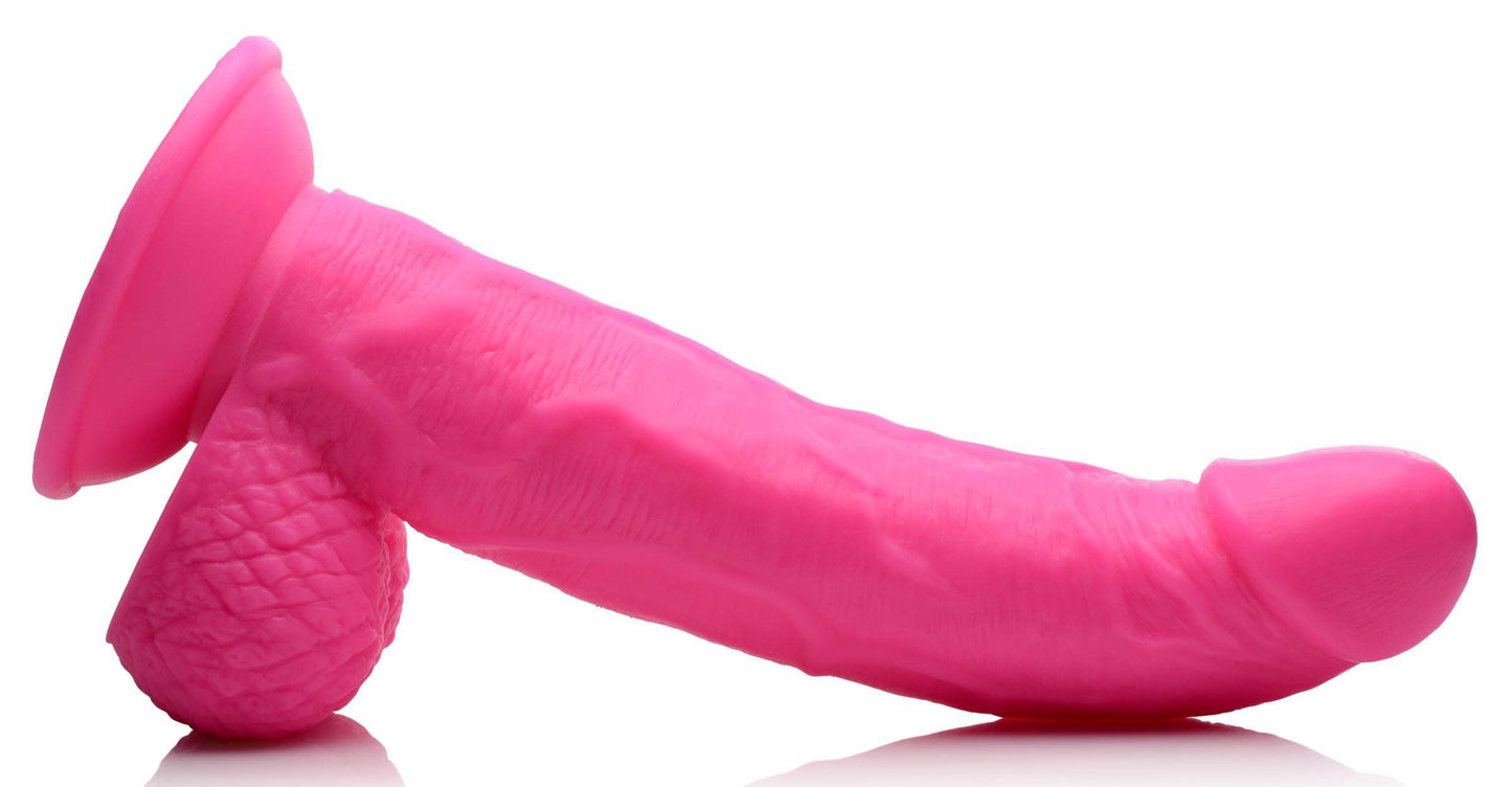 Pop Pecker 7.5 Inch Dildo With Balls - Pink - My Sex Toy Hub