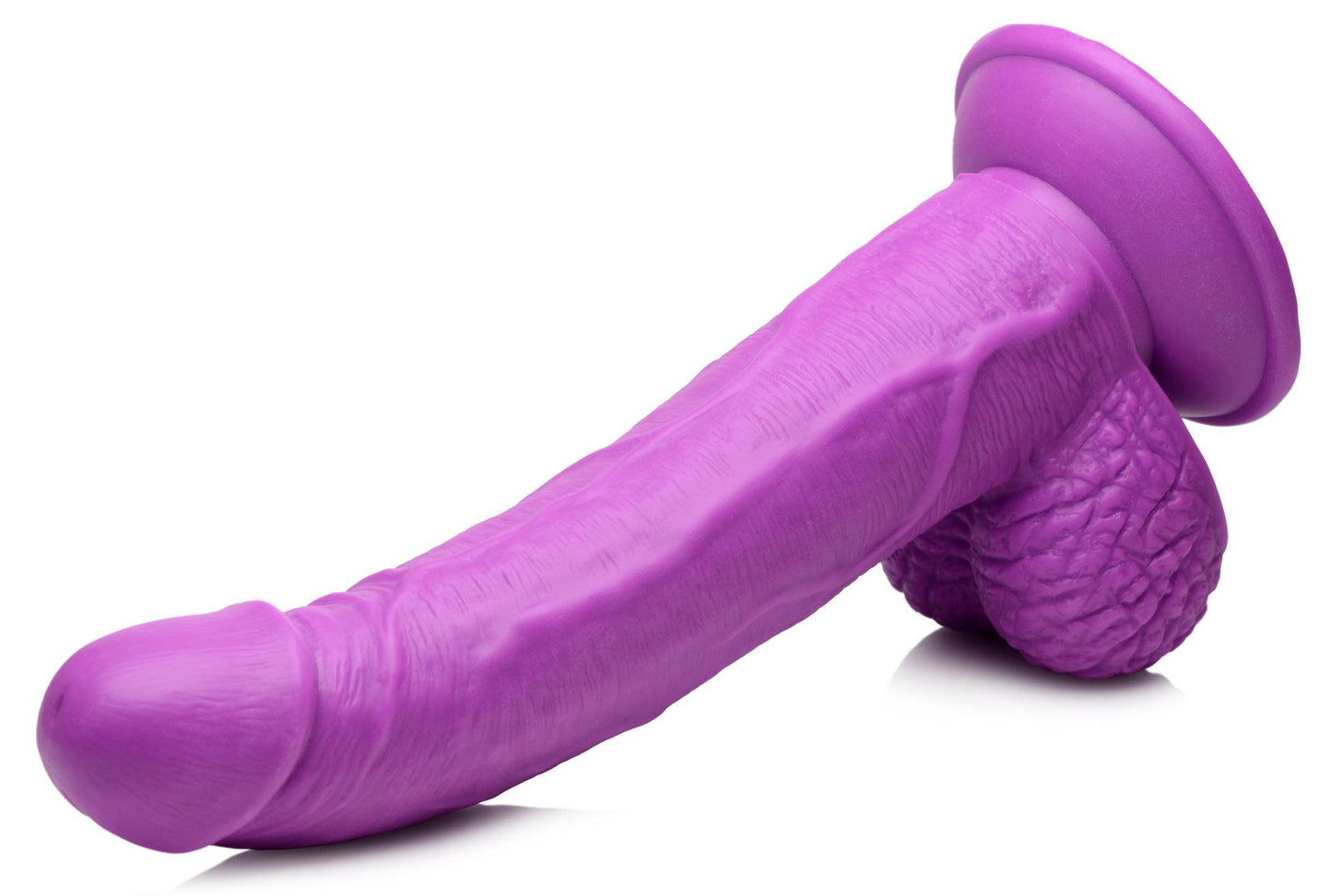 Pop Pecker 7.5 Inch Dildo With Balls - Purple - My Sex Toy Hub