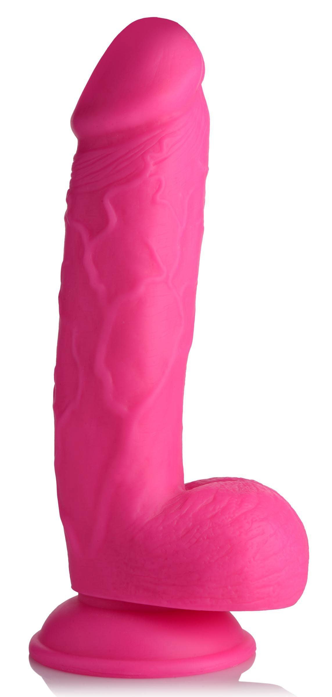 Pop Pecker 8.25 Inch Dildo With Balls - Pink - My Sex Toy Hub