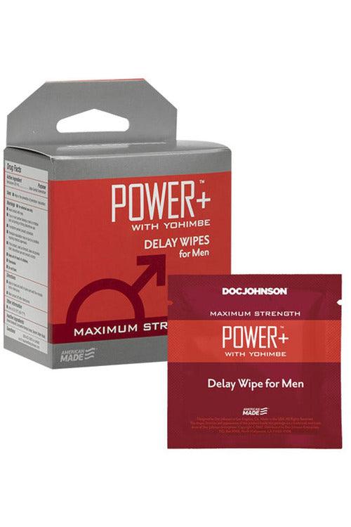 Power Plus With Yohimbe - Delay Wipes for Men - 10 Pack - My Sex Toy Hub