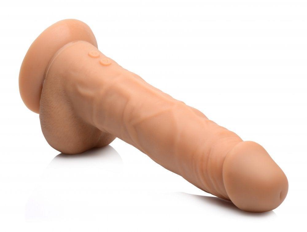 Power Pounder Realistic Thrusting Silicone Dildo with Balls - My Sex Toy Hub