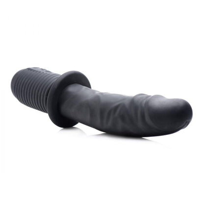 Power Pounder Vibrating and Thrusting Silicone Dildo with Grip - Black - My Sex Toy Hub