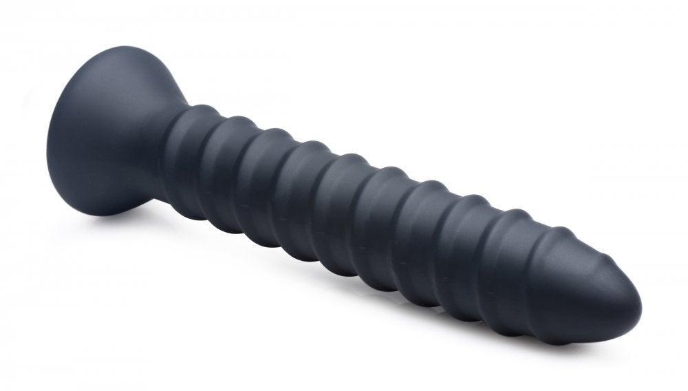 Power Screw 10X Spiral Silicone Ribbed Vibrator - My Sex Toy Hub