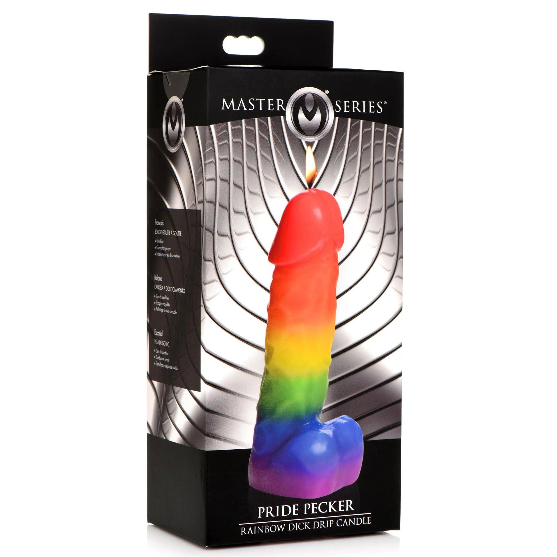 Pride Pecker Rainbow Drip Candle - My Sex Toy Hub