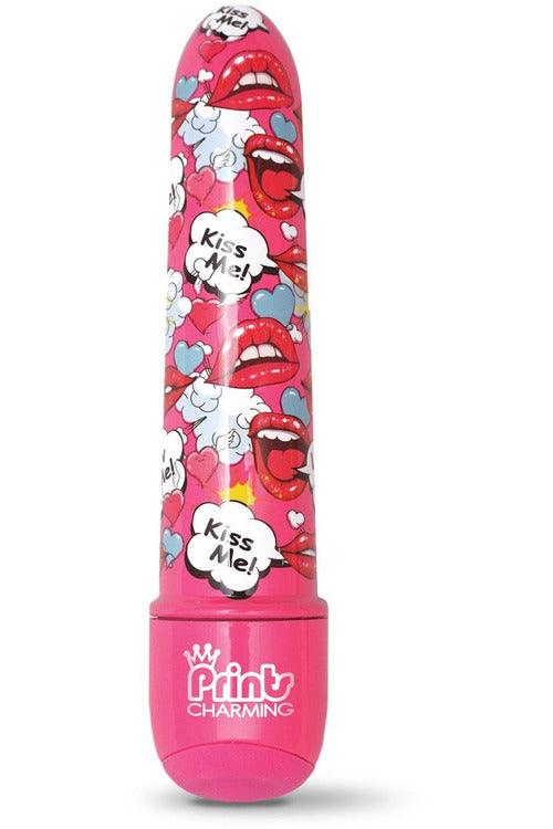 Prints Charming Pop Tease 5 Inch Mini Vibe - Kiss Me - Pink - My Sex Toy Hub