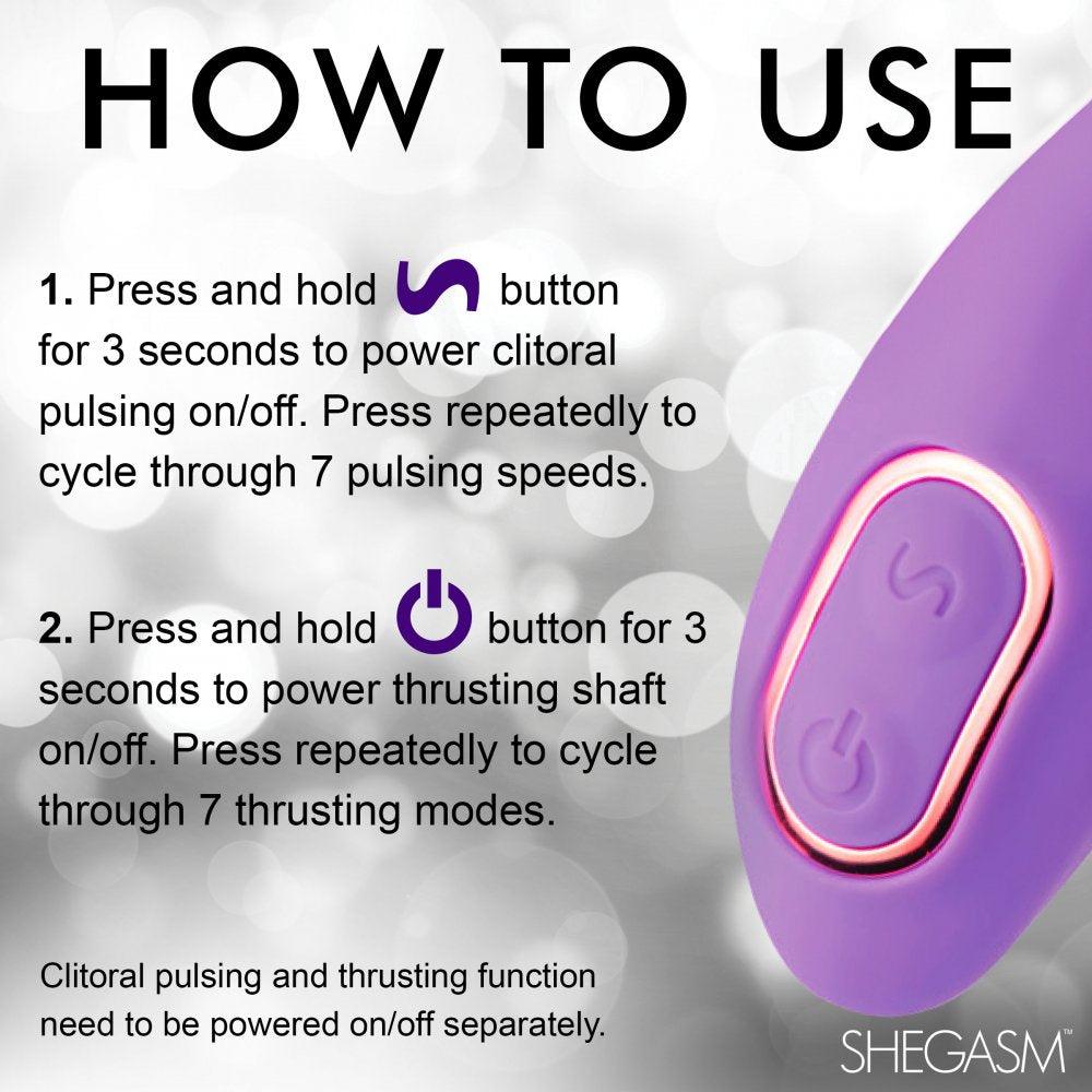 Pro-Thrust Max 14x Thrusting and Pulsing Silicone Rabbit - Purple - My Sex Toy Hub