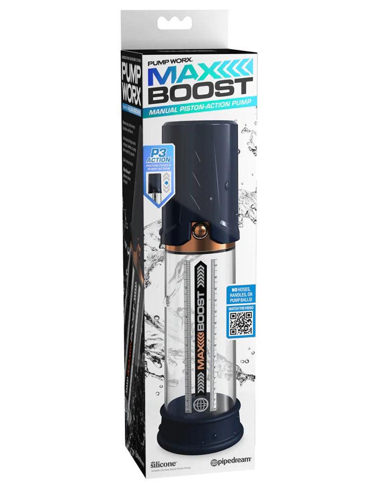 Pump Worx Max Boost - Blue/clear - My Sex Toy Hub