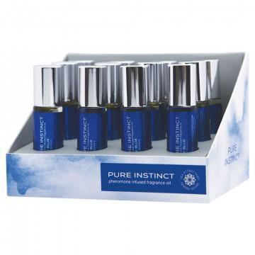 Pure Instinct Pheromone Fragrance Oil True Blue Roll on 12 Pc Display - My Sex Toy Hub