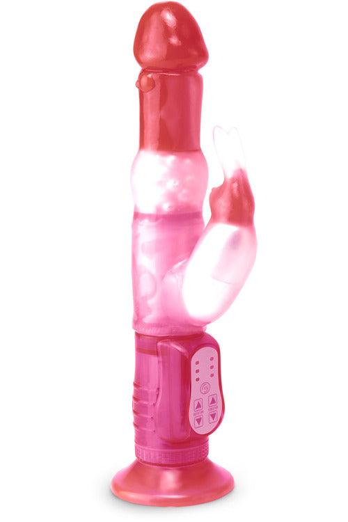 Rabbit Pearl Waterproof Deluxe Rotating Wall Bangers Pink - My Sex Toy Hub
