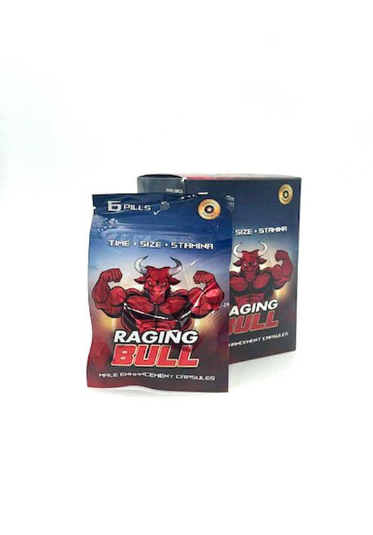 Raging Bull Male Enhancement - 6 Ct Pills Per Sleeve - 24 Sleeve - Display - My Sex Toy Hub