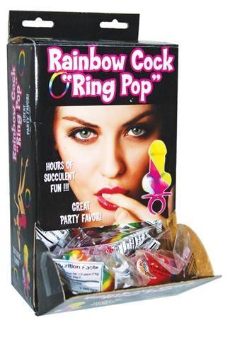 Rainbow Cock Ring Pop - 12 Piece Display - My Sex Toy Hub