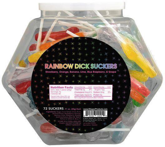 Rainbow Dick Suckers - 72 Pack - My Sex Toy Hub